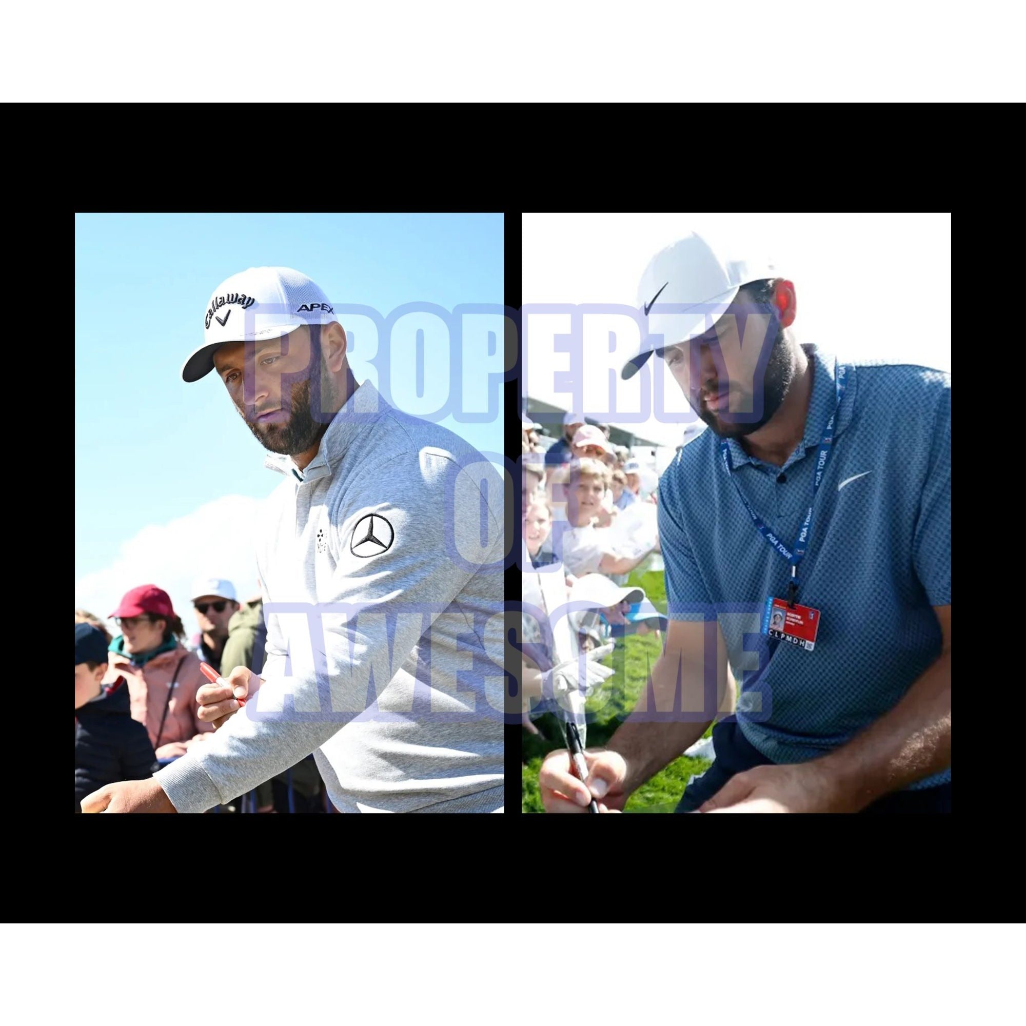 Scotty Scheffler and Jon Rahm Masters champions 8 x 10 photo signed with proof