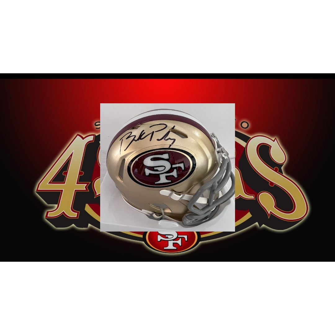 Brock Purdy San Francisco 49ers mini helmet signed with proof