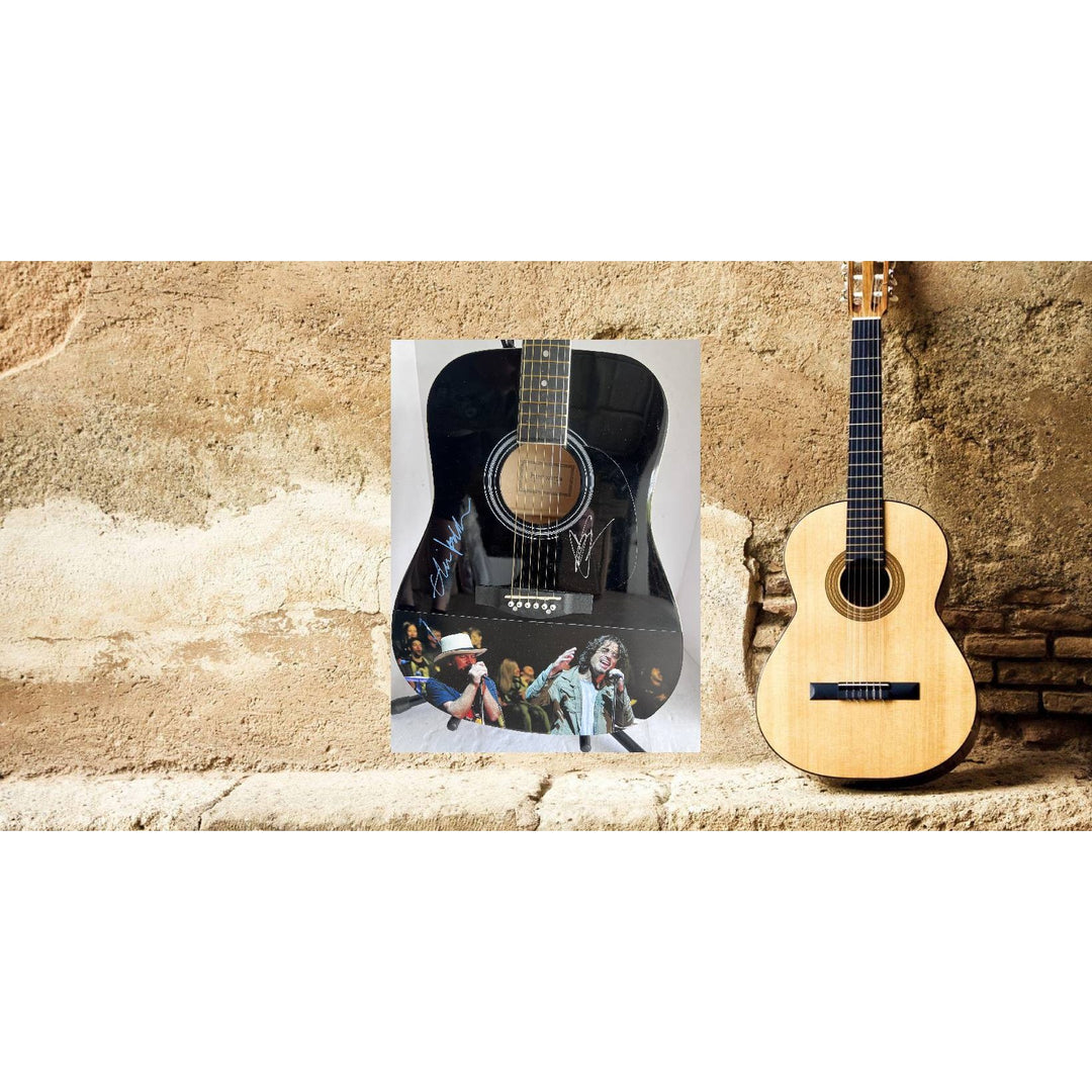 Eddie Vedder Pearl Jam Chris Cornell Sound Garden full size acoustic guitar signed with proof