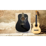 Load image into Gallery viewer, Johnny Cash full size black acoustic guitar signed with proof
