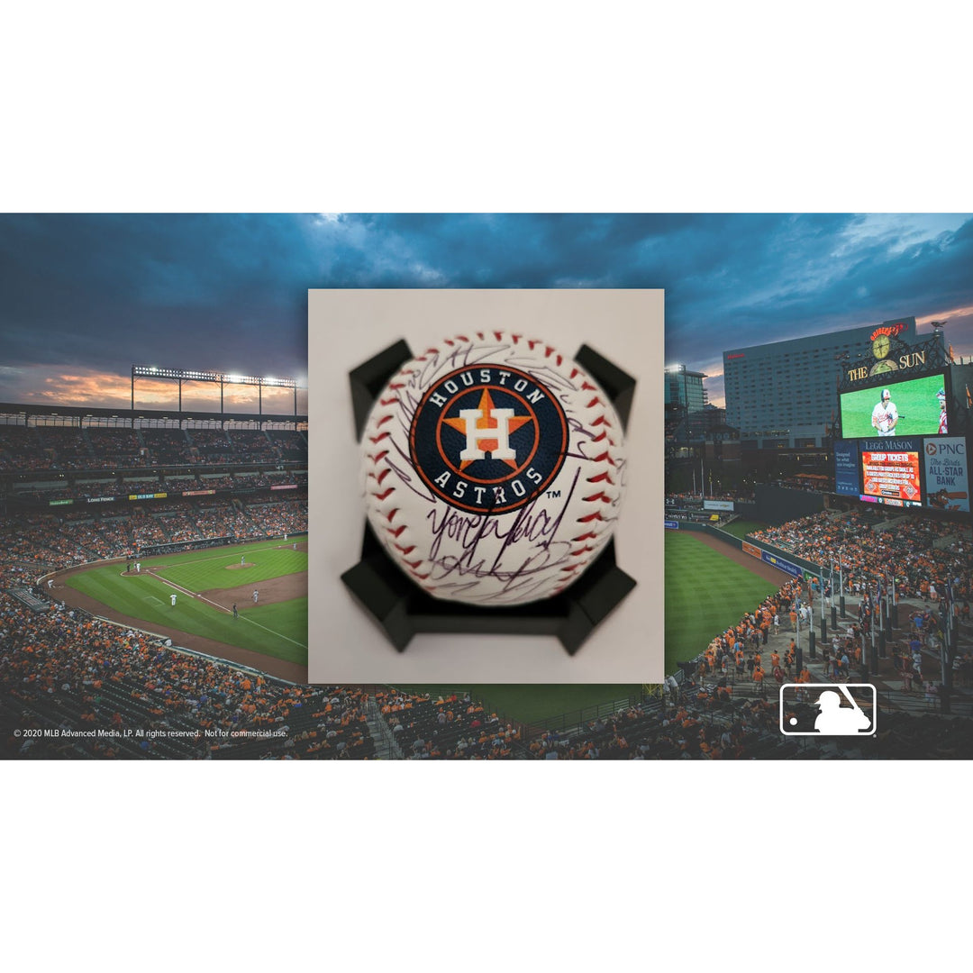 Houston Astros 2022 World Series champions team signed baseball with proof