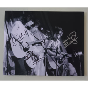 Keith Richards Bob Dylan Ronnie Wood 8x10 photo signed with proof