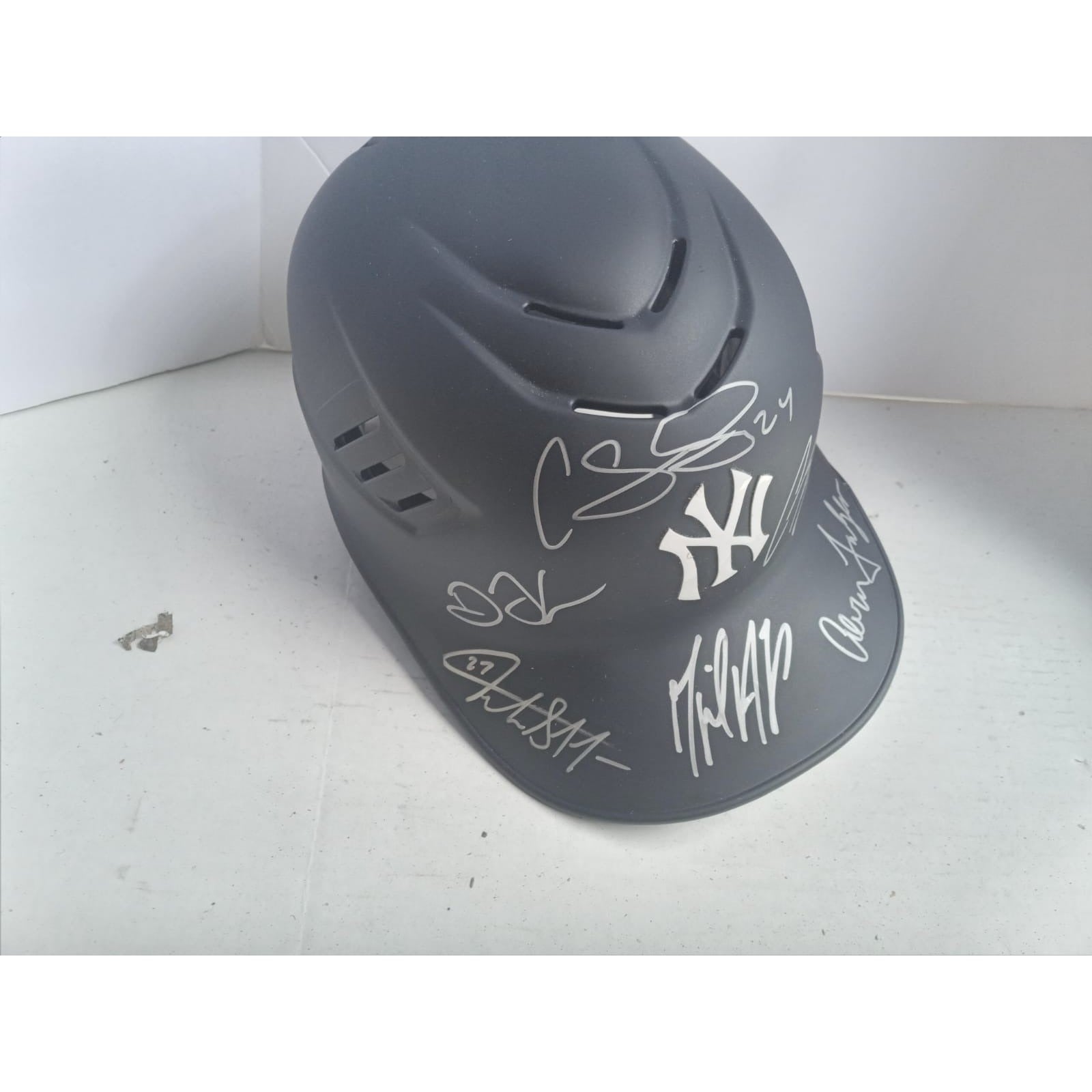 Aaron Judge Gleyber Torres Gary Sanchez Giancarlo Stanton New York Yankees full size batting helmet signed