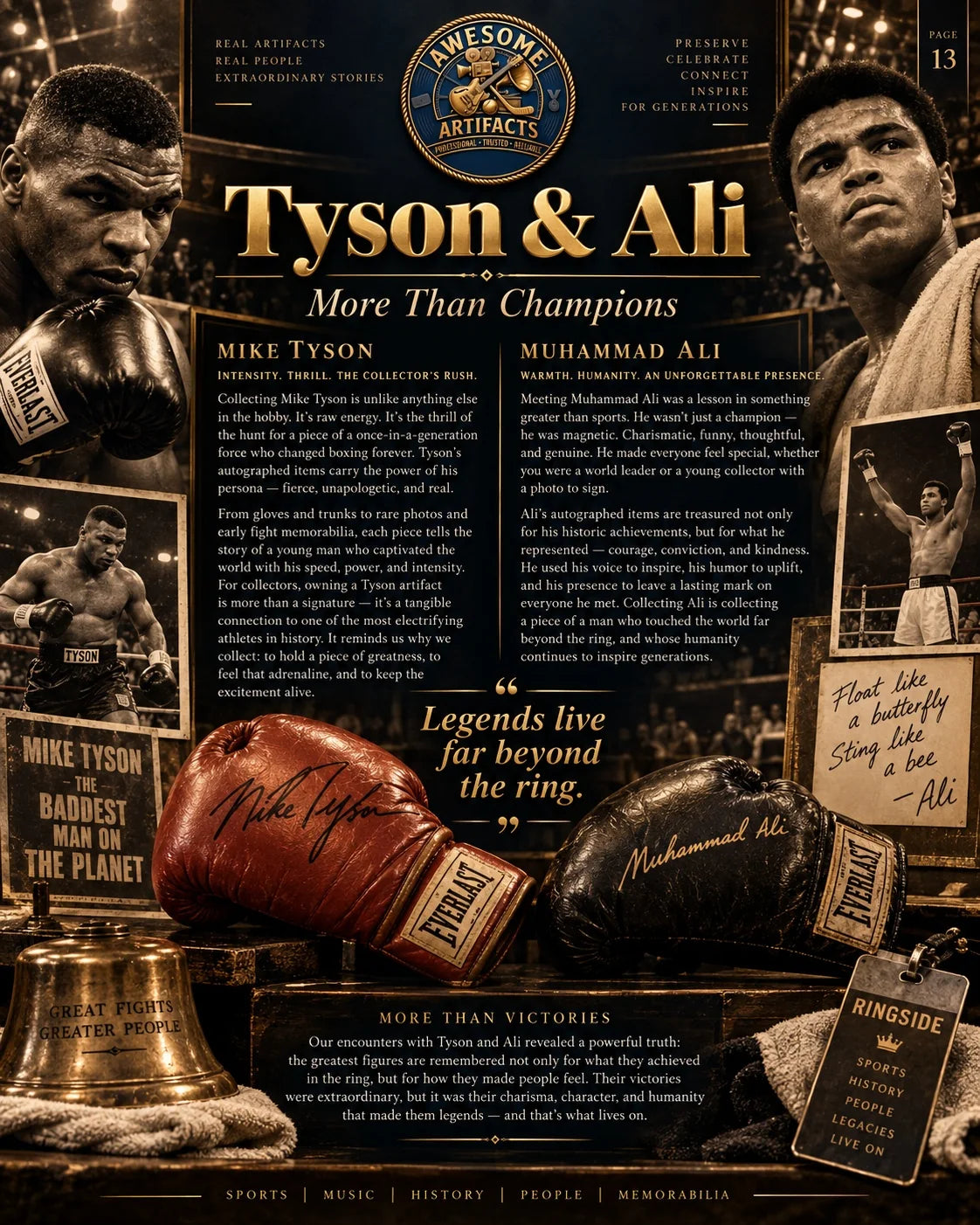 Tyson and Ali story celebrating boxing legends Mike Tyson and Muhammad Ali
