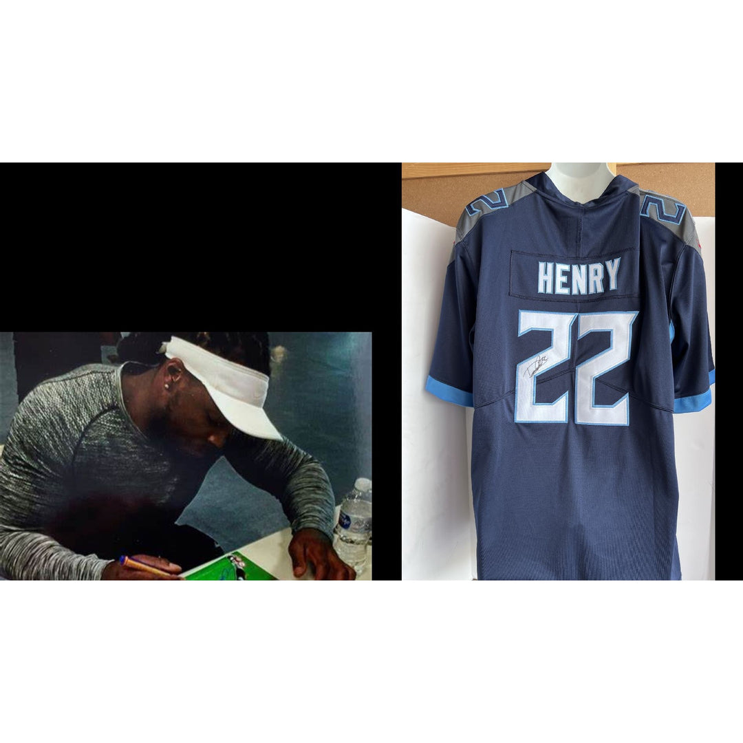 Derrick Henry Tennessee Titans game model Nike size large jersey signed with proof