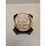 Load image into Gallery viewer, Ozzie Smith Lou Brock Bob Gibson Stan Mutual official Rawlings MLB baseball signed with proof free acrylic display case

