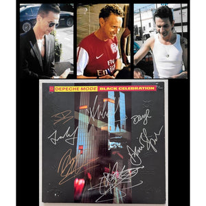 Depeche Mode  Dave Gahan, Martin Gore and Andy Fletcher signed and peronalized Black Celebration LP signed with proof