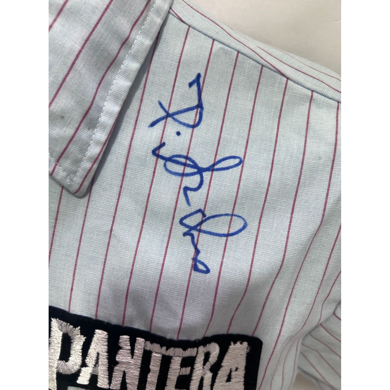 Pantera Dimebag Darrell Abbott Vinnie Paul Phil Anselmo Rex Brown gas station shirt band signed with proof