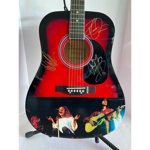 Jimmy Page Robert plant John Paul Jones one of a kind acoustic guitar signed with proof
