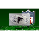 Load image into Gallery viewer, Julio Jones Matt Ryan Devonta Freeman Atlanta Falcons full size logo football signed
