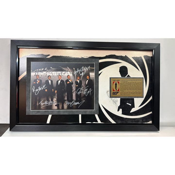 James Bond 007 11x14 photo Sean Connery, Roger Moore, Pierce Brosnan, George Lazenby, Timothy Dalton, Daniel Craig signed with proof