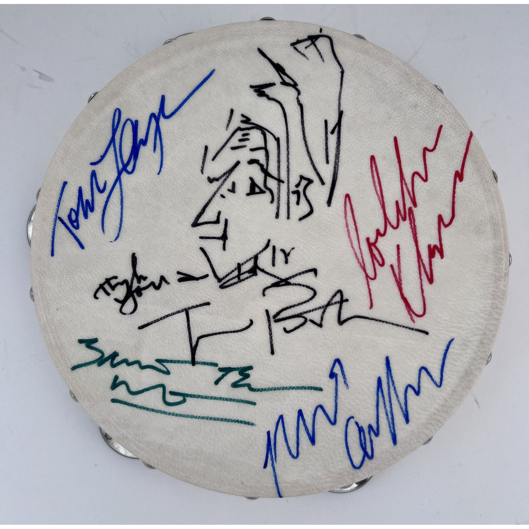 Tom Petty Belmont Trench Ron Blair Mike Campbell and the Heartbreakers tambourine signed with proof