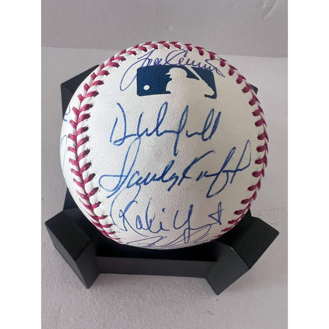 Nolan Ryan Sandy Koufax Tom Seaver Pete Rose Cal Ripken Jr Derek Jeter 24 MLB Hall of Famers Rawlings MLB baseball signed with proof