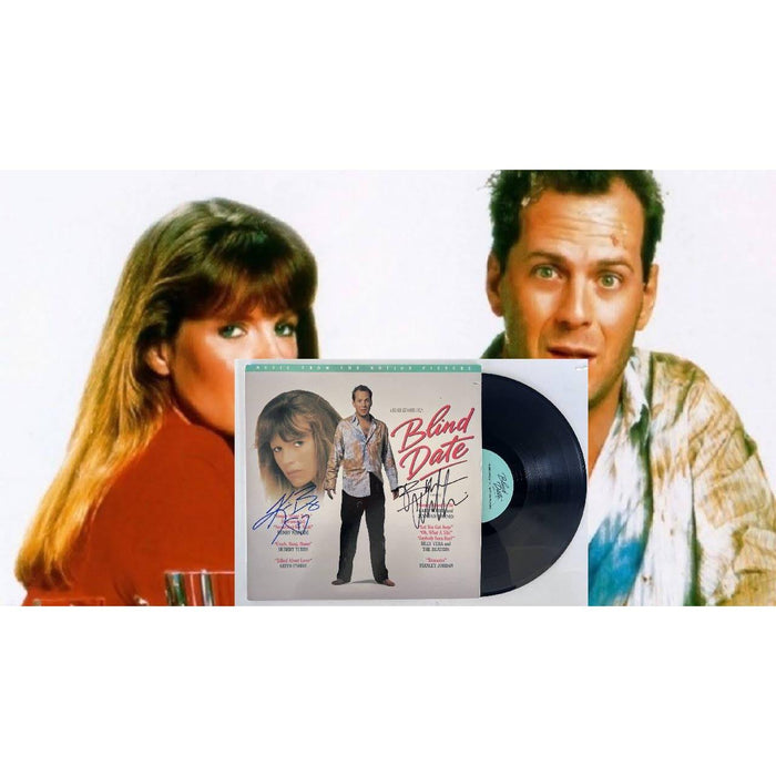 Blind Date Bruce Willis and Kim Basinger  soundtrack LP signed with proof