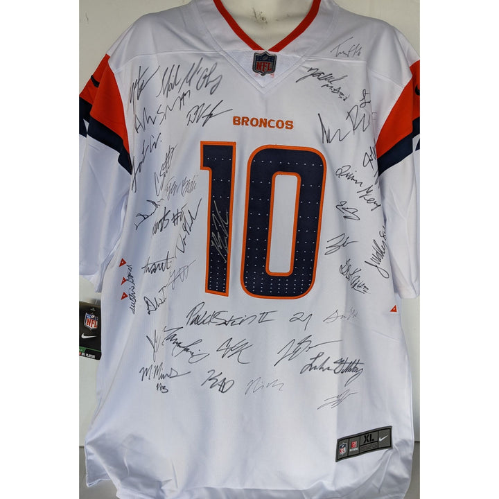 Denver Broncos Bo Nix 2025 team signed game model jersey signed with proof