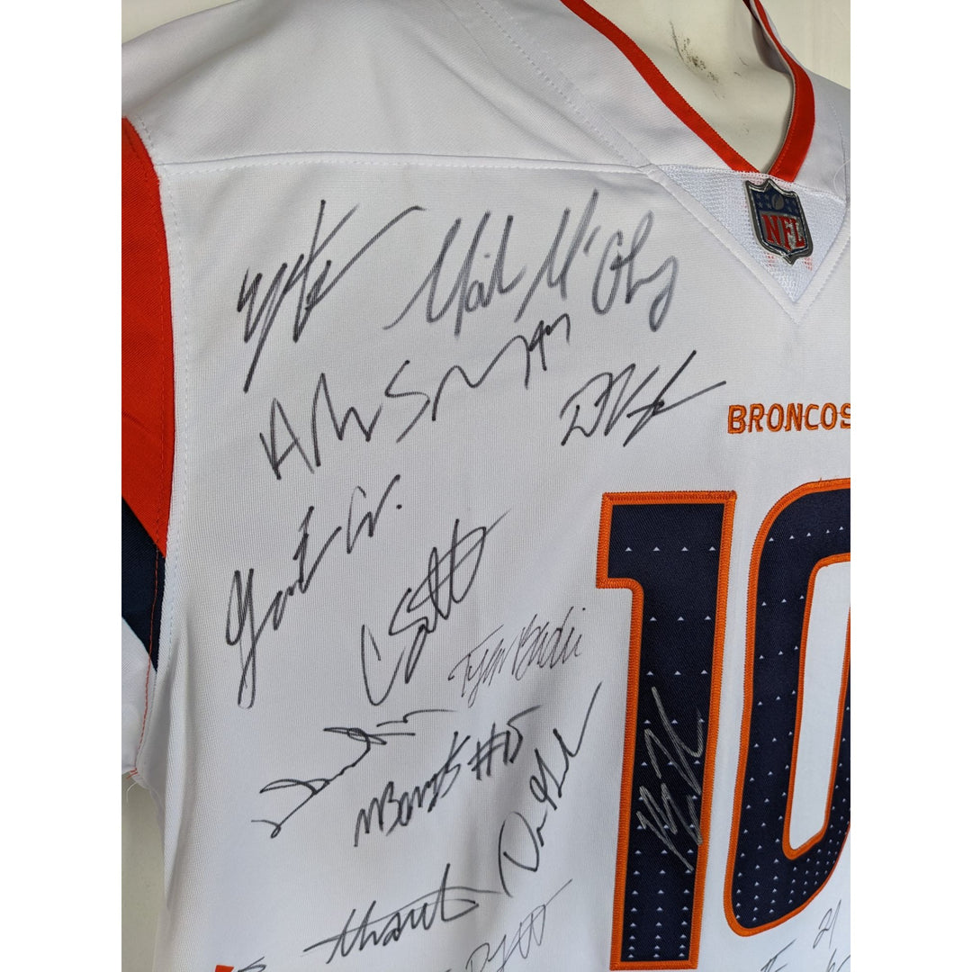 Denver Broncos Bo Nix 2025 team signed game model jersey signed with proof