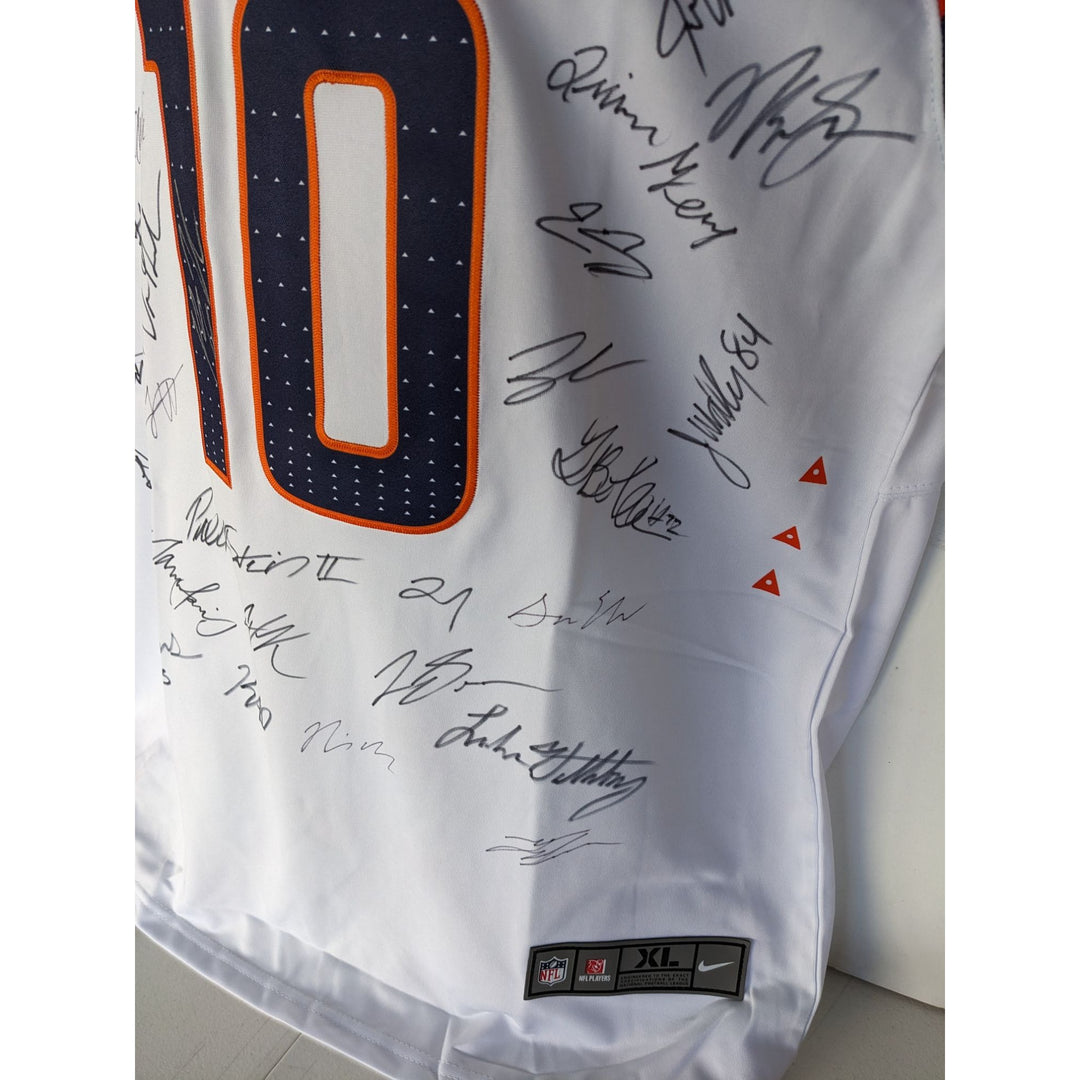 Denver Broncos Bo Nix 2025 team signed game model jersey signed with proof