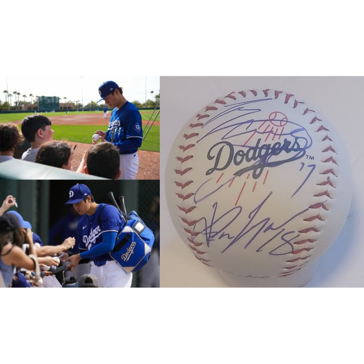 Los Angeles Dodgers Shohei Ohtani Yoshinobu Yamamoto official Rawlings Baseball MLB signed with proof