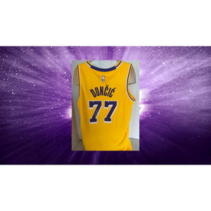 Los Angeles Lakers Luka Doncic NBA authentic jersey signed with proof