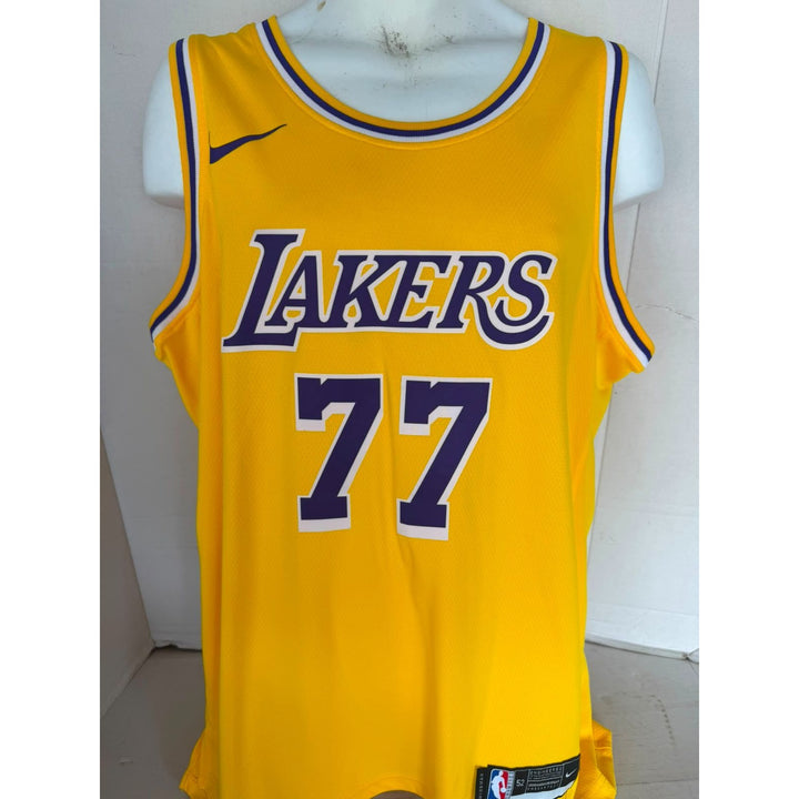Los Angeles Lakers Luka Doncic NBA authentic jersey signed with proof.