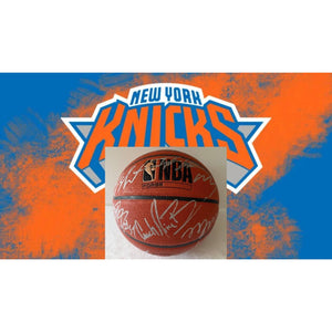 New York Knicks Jalen Brunson 2025-26 wilson full size basketball team signed with proof