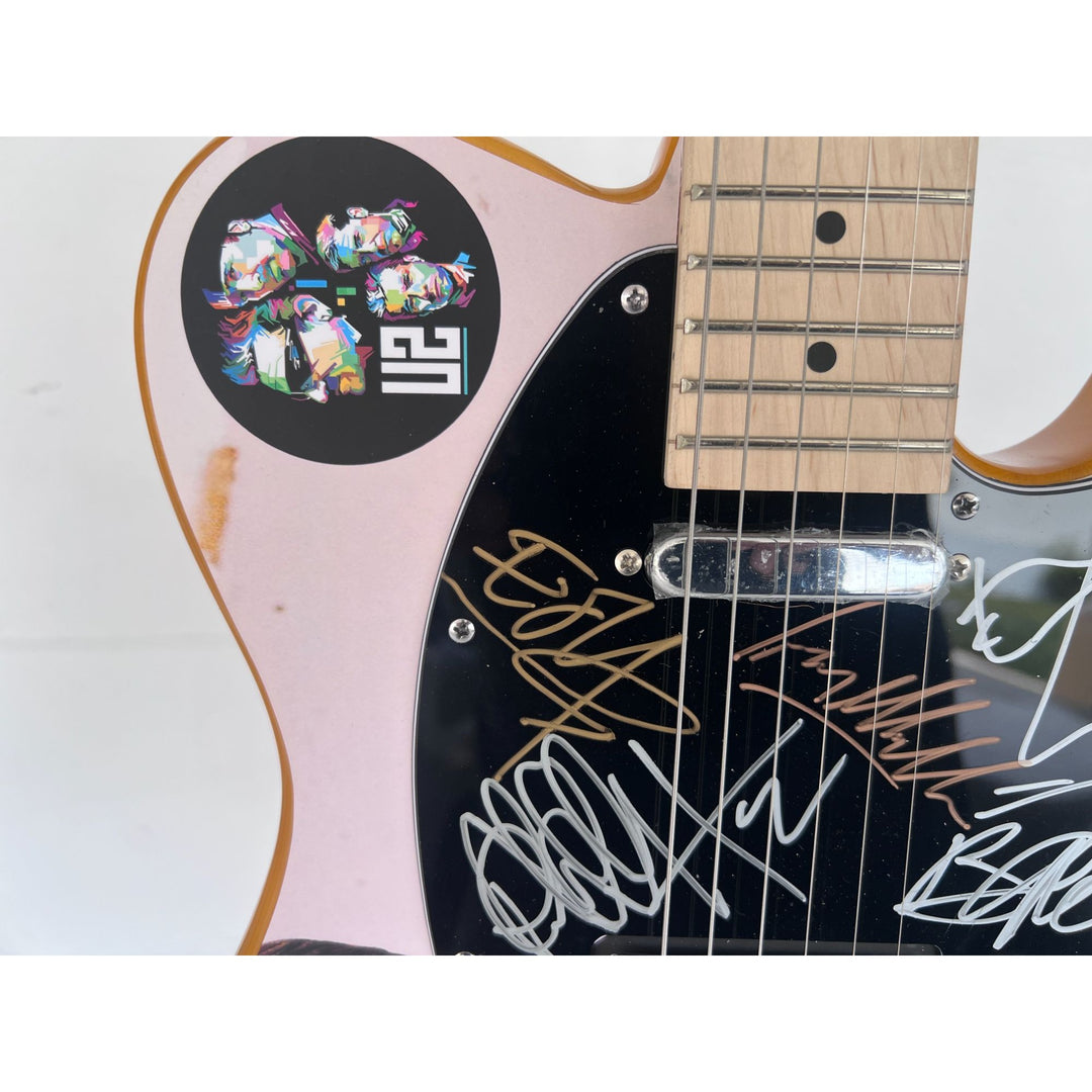 Bono The Edge Larry Mullen Adam Clayton U2 Logo Telecaster full size electric guitar signed with proof.