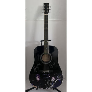 Waylon Jennings and Johnny Cash one of a kind full size acoustic guitar signed with proof