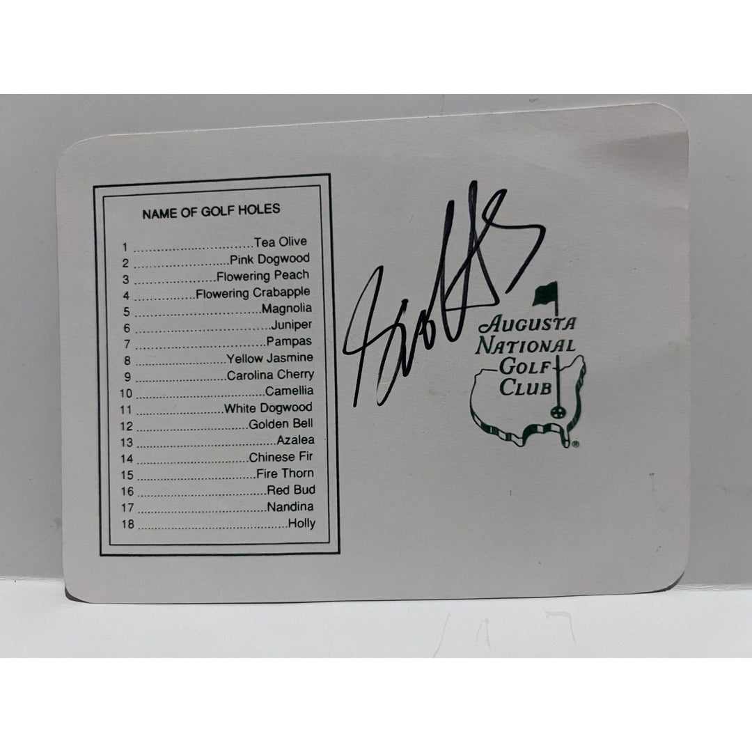 Scotty Sheffler 2022 Master's champion signed Masters scorecard with proof