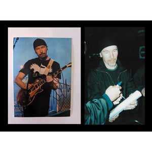 The Edge David Howell Evans of U2 5x7 photograph signed with proof