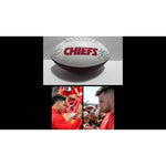 Load image into Gallery viewer, Patrick Mahomes and Travis Kelce  Kansas City Chiefs full size football signed with proof
