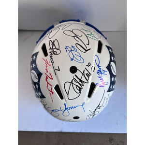 36 NFL MVPs Tom Brady, John Elway, Dan Marino, Joe Montana, Aaron Rodgers, signed with proof Riddell authentic game model helmet