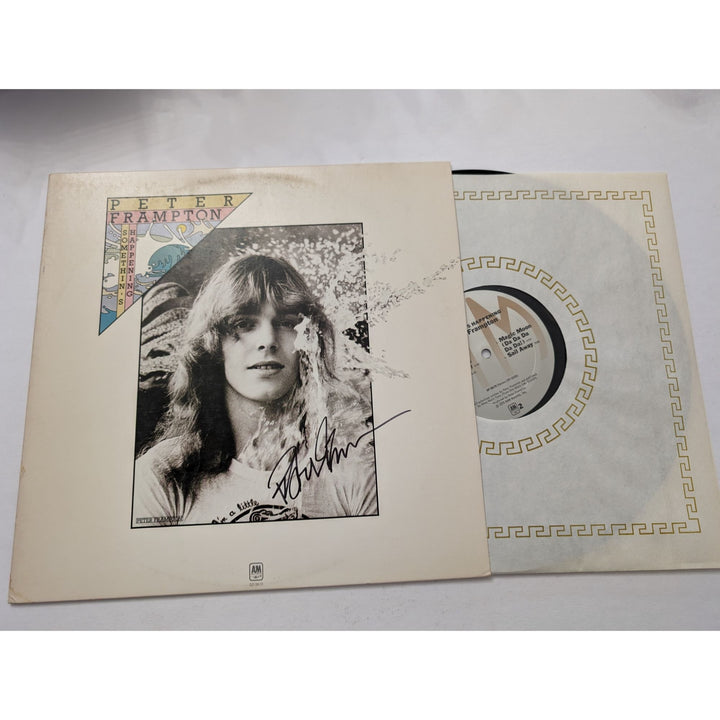 Peter Frampton Something's Happening original LP signed with proof