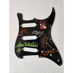 Load image into Gallery viewer, Metallica James Hetfield Kirk Hammett Jason Newsted Dave Mustaine Fender Stratocaster electric pickguard signed with proof

