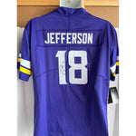 Load image into Gallery viewer, Justin Jefferson Minnesota Vikings size large youth jersey signed with proof
