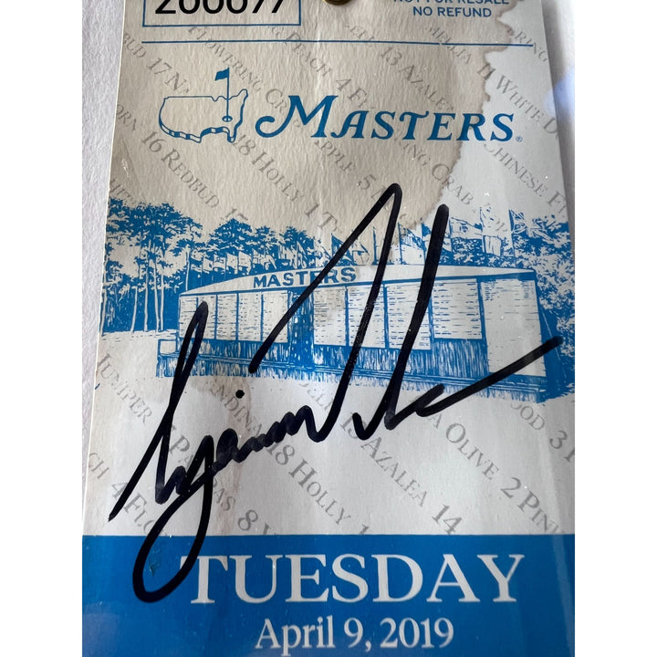 Tiger Woods 2019 Masters Golf Tournament ticket signed with proof