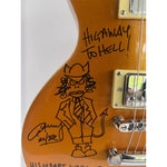 Load image into Gallery viewer, Saul Hudson Slash GNR Angus Young ACDC Keith Richards Rolling Stones signed with Sketch Les Paul electric guitar with proof signed
