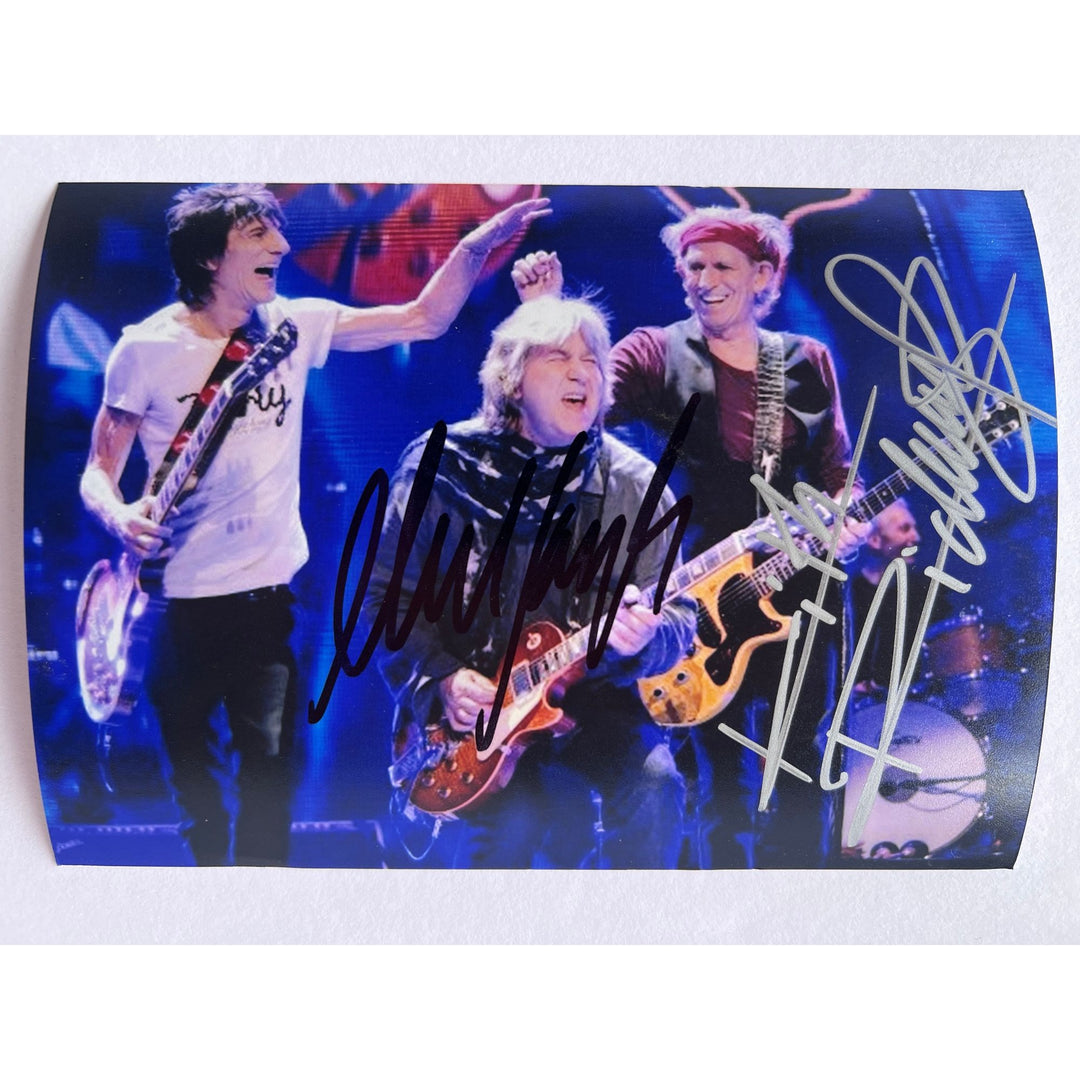 the Rolling Stones Keith Richards Mick Taylor 5x7 photograph signed with proof