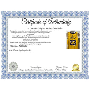 LeBron James Nike size xl52 Los Angeles Lakers game model jersey signed with proof