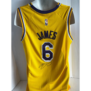 LeBron James Los Angeles Lakers #6 Nike size 50 game model jersey signed with proof