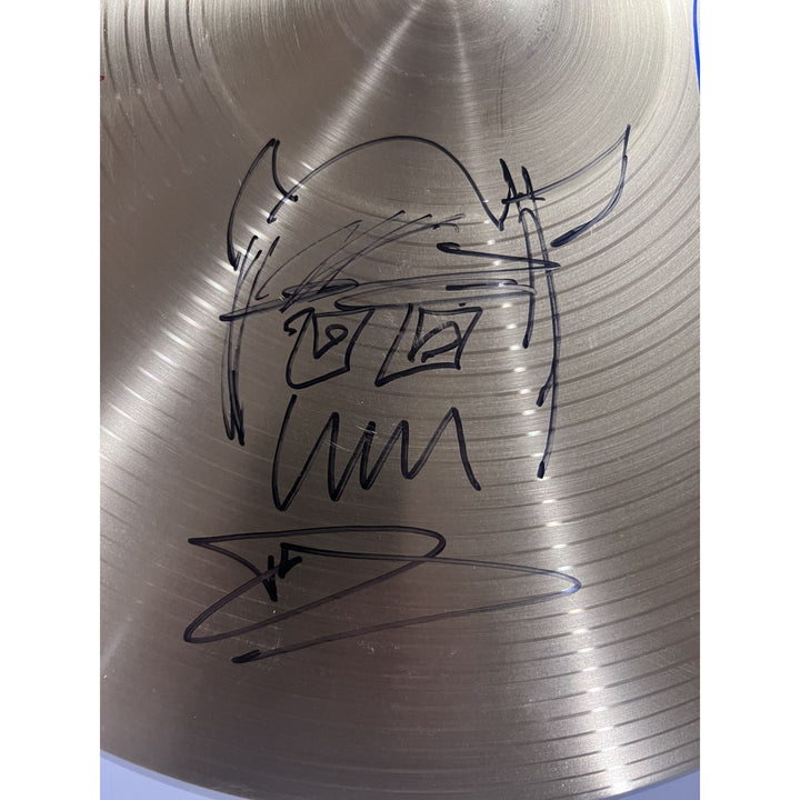 David grohl Taylor Hawkins the Foo Fighters Cymbal signed with proof