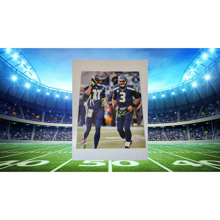 Seattle Seahawks Russell Wilson and Percy Harvin 8x10 photo signed with proof