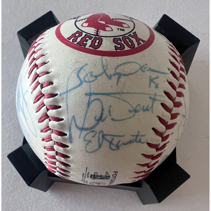 Boston Red Sox greats Carl Yastrzemski David Ortiz Fred Lynn Jim Rice Carlton Fisk 13 and all signed baseball with proof