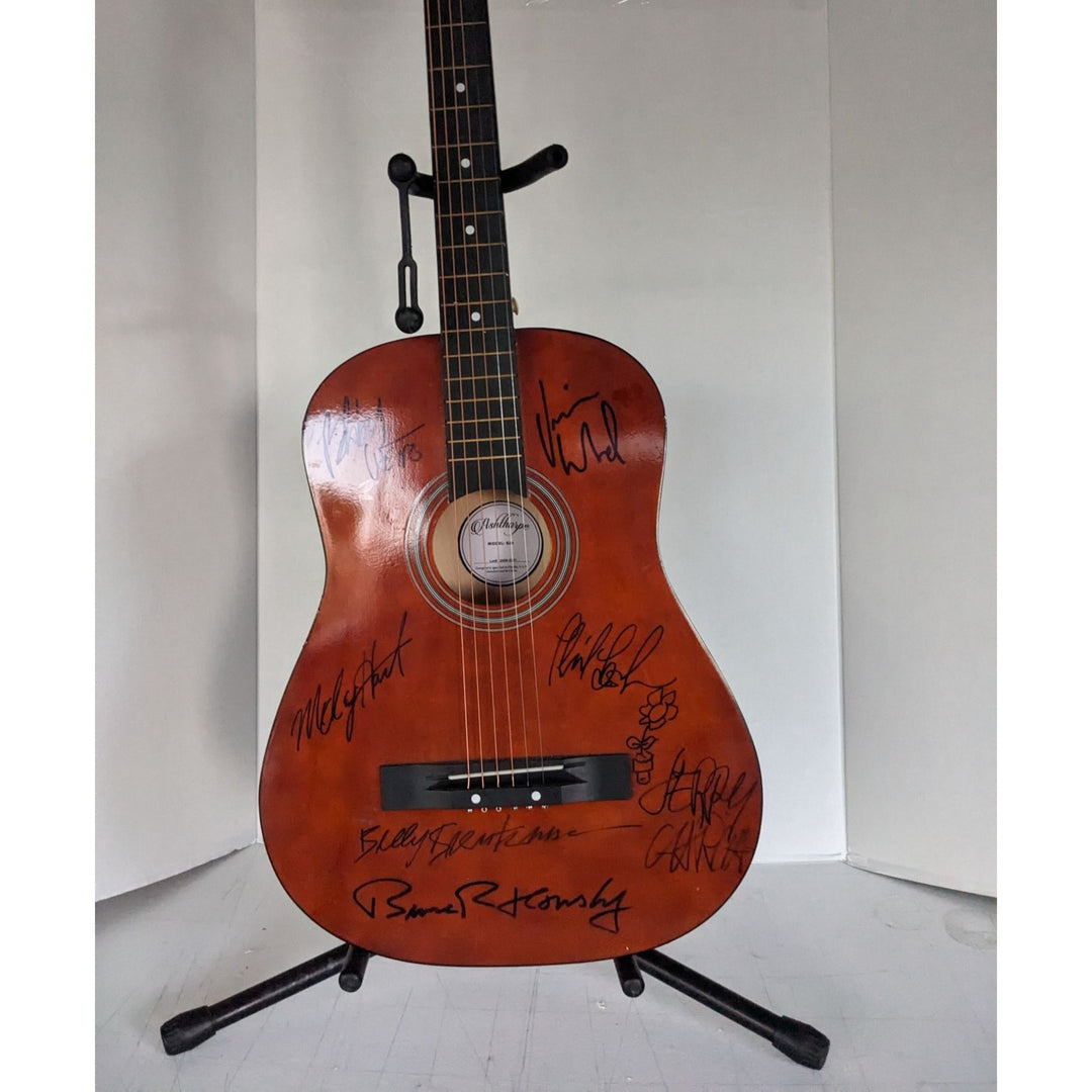 Grateful Dead Jerry Garcia, Bob Weir, Mickey Hart , Phil Lesh, Bruce Hornsby, acoustic guitar signed with proof
