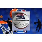 Load image into Gallery viewer, USA basketball signed by Kobe Bryant and Lebron James signed with proof
