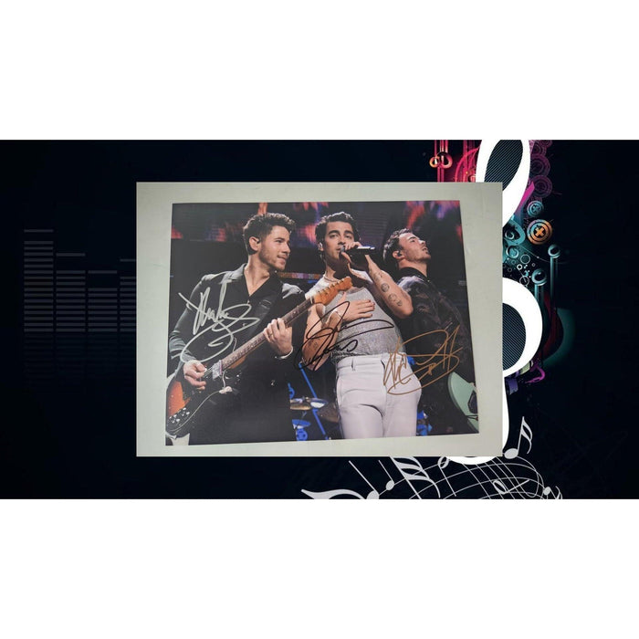 Nick Joe Kevin the Jonas Brothers 8x10 photo sign with proof