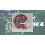 Load image into Gallery viewer, Jalen Hurts Philadelphia Eagles Super Bowl 57 Riddell team sign helmet with proof with free acrylic display case
