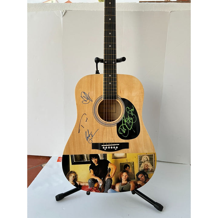 John Bon Jovi Richie Sambora Tico Torres David Bryan Bon Jovi one of a kind 39' acoustic guitar signed with proof