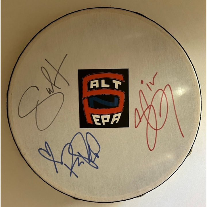 Salt-N- Peppa Sandra Denton Cheryl James DJ Spinderella 14 inch tambourine signed with proof