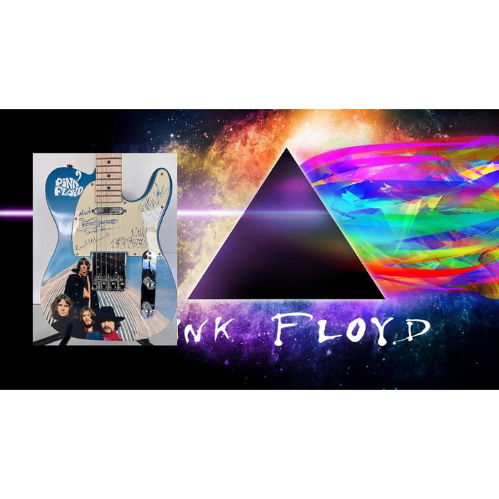 Pink Floyd Roger Waters David Gilmour Richard Wright Nick Mason "One of a Kind" telecaster full size electric guitar signed with proof