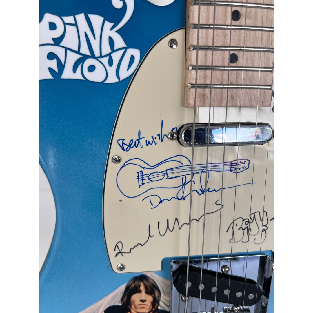 Pink Floyd Roger Waters David Gilmour Richard Wright Nick Mason "One of a Kind" telecaster full size electric guitar signed with proof.